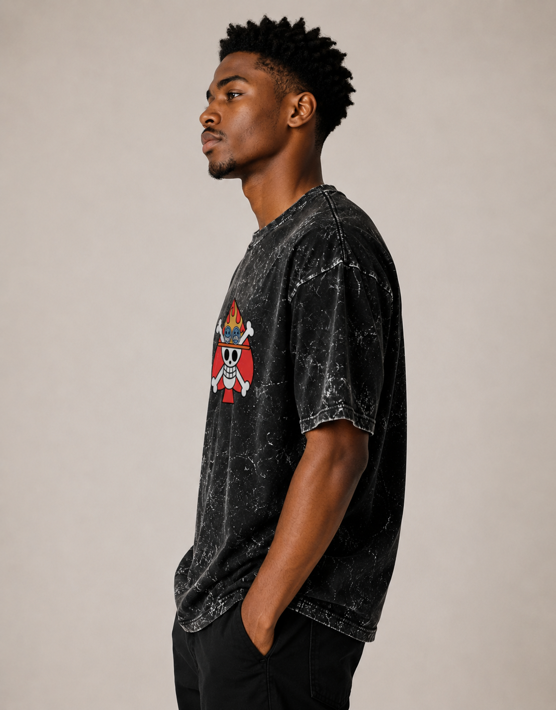 Ace One Piece Acid Washed Oversized T-shirt