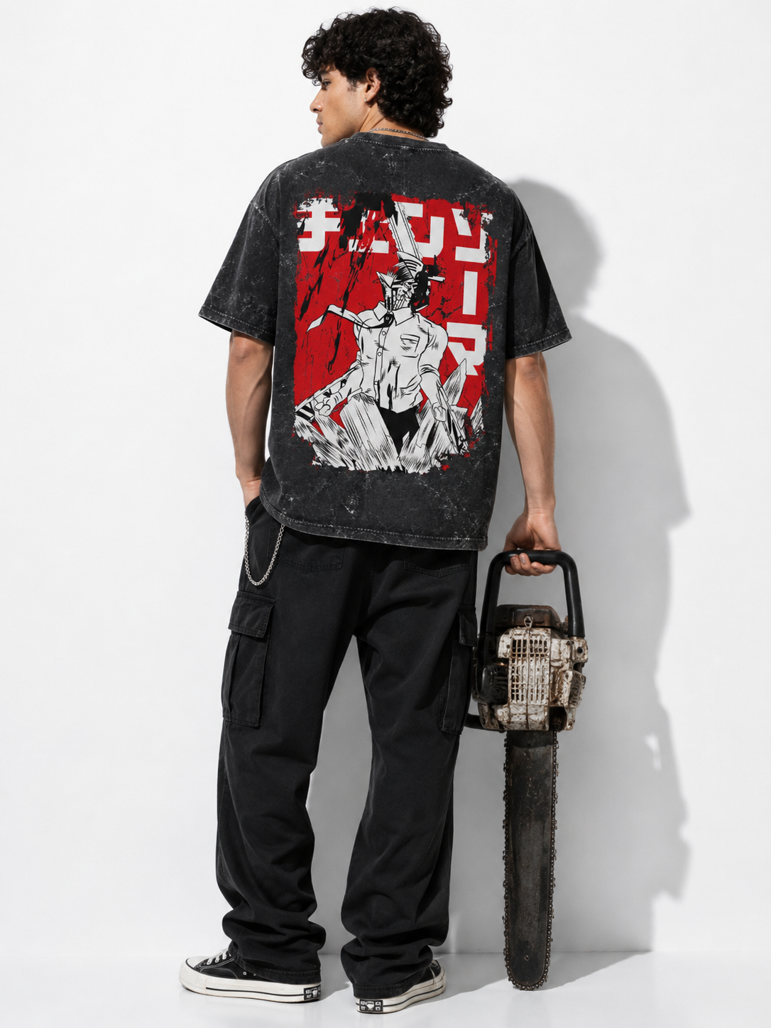Denji Acid Washed Oversized T-shirt