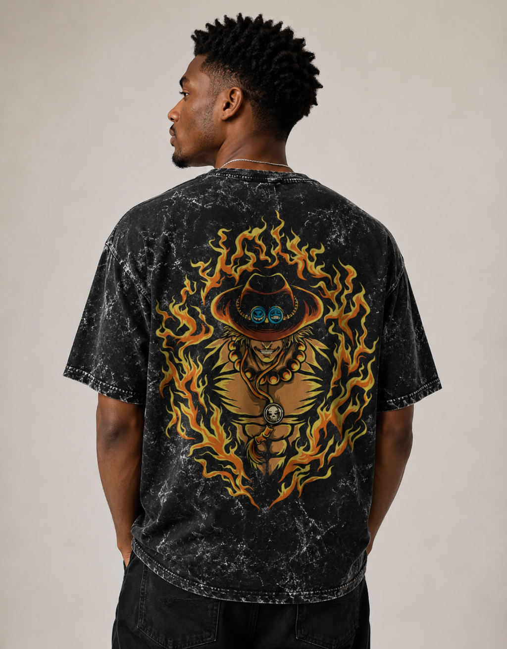 Ace One Piece Acid Washed Oversized T-shirt