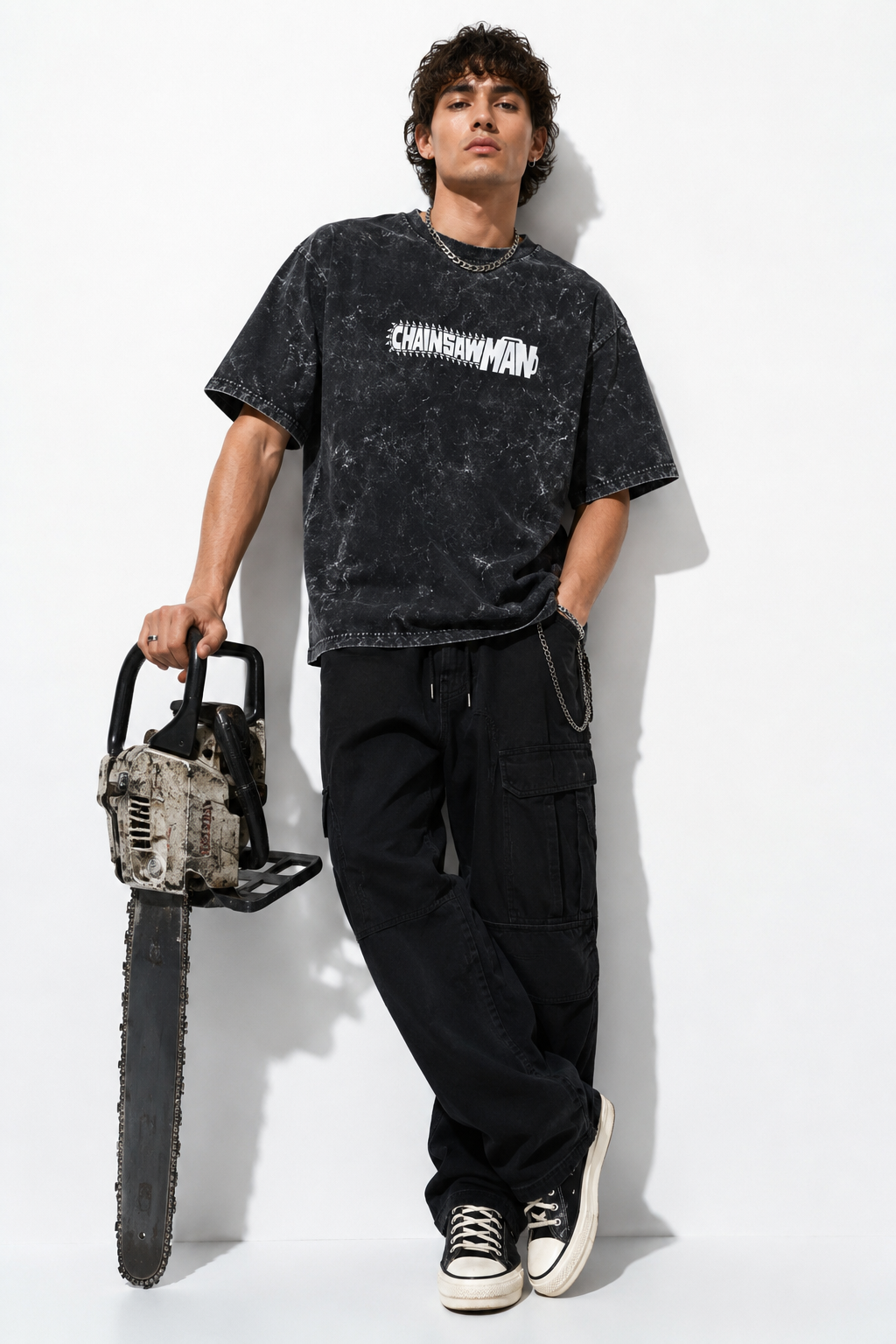 Denji Acid Washed Oversized T-shirt